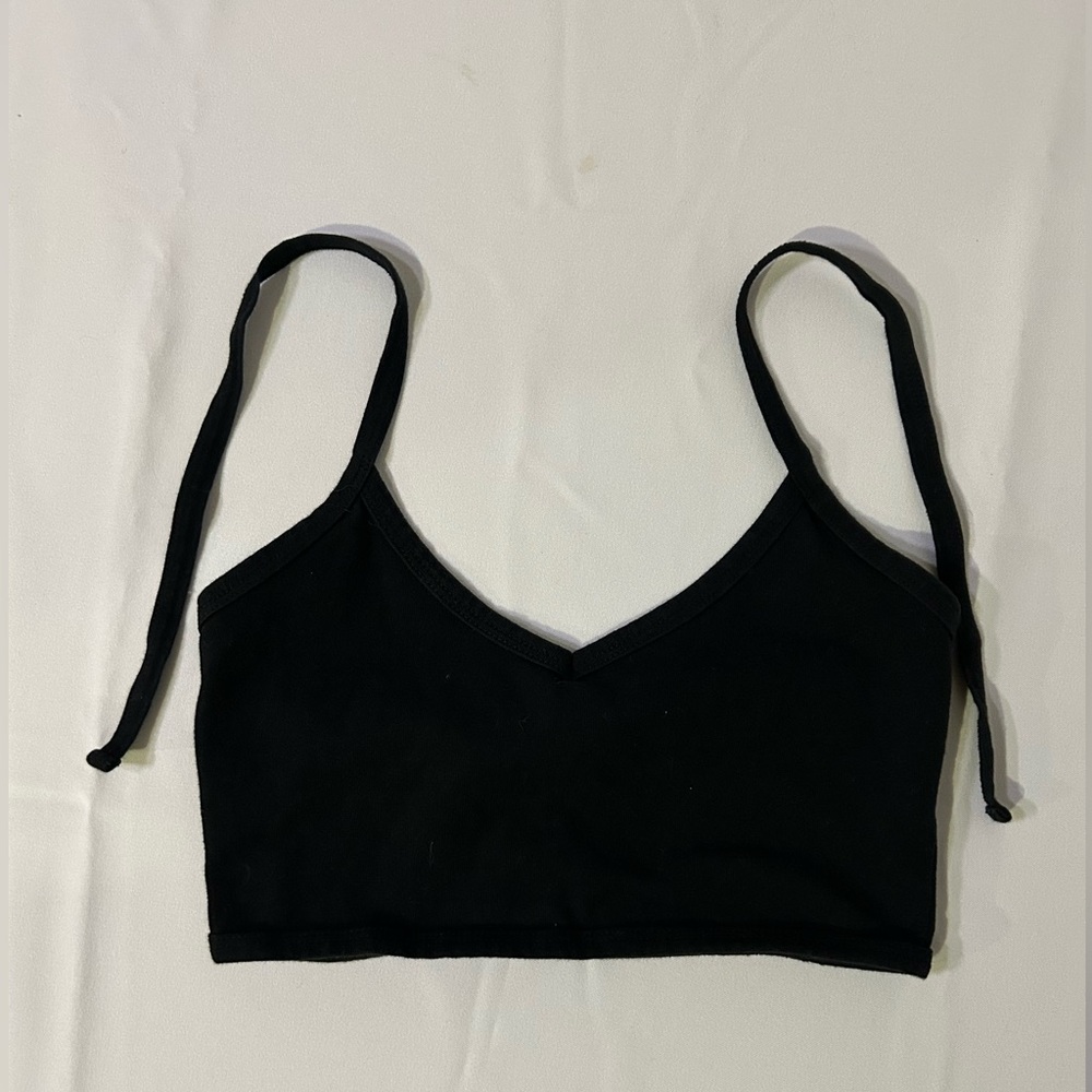 Black Tie Crop Top Brand Melville One Size Made in Italy